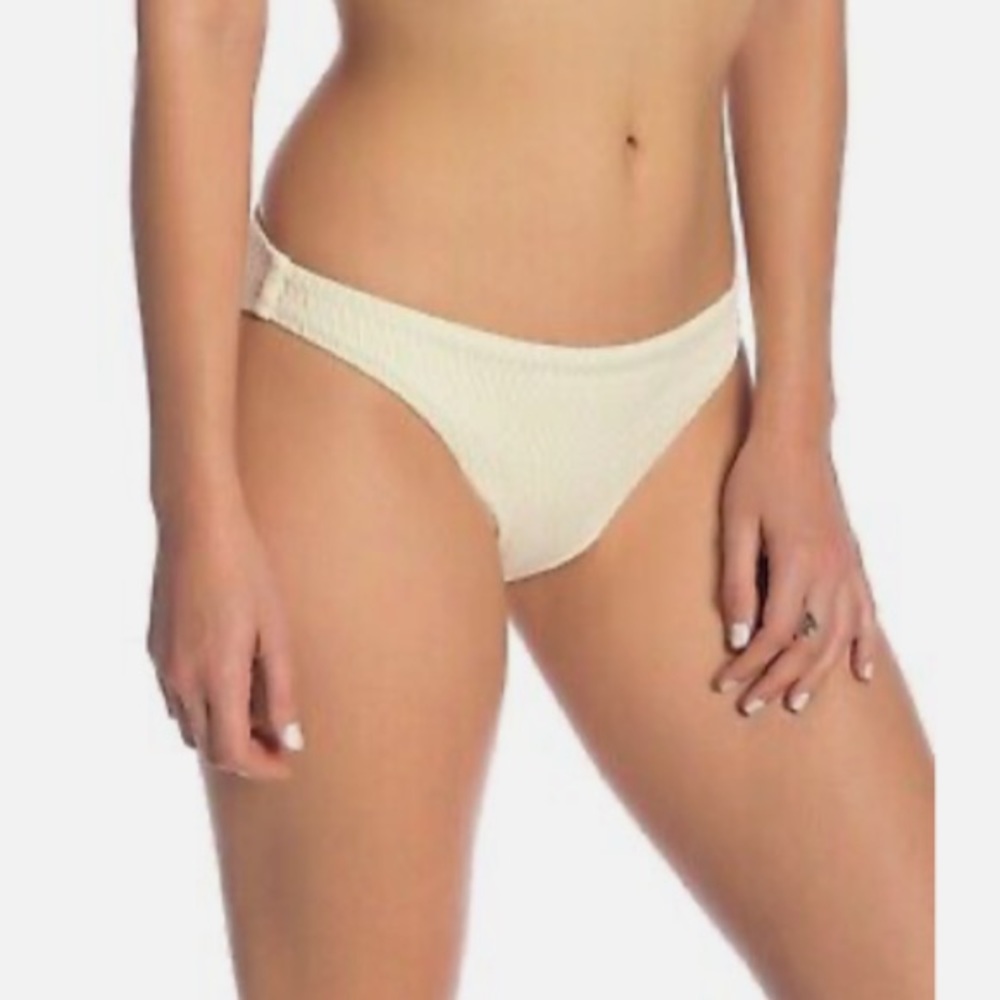 Robin Piccone Perla Bikini Swim Bottoms Eggshell S